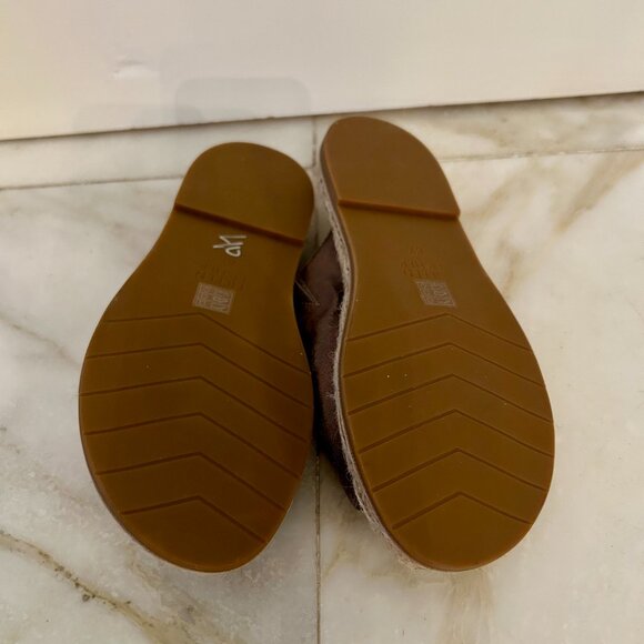 Eileen Fisher NEW Milly Metallic Suede Espadrille Sandal, sz. 6.5